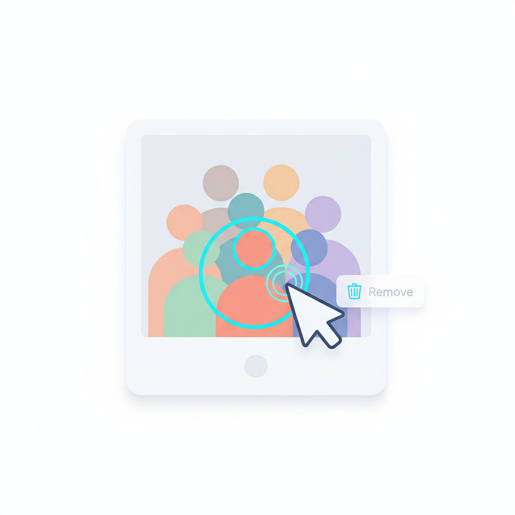 Click to select and remove unwanted objects